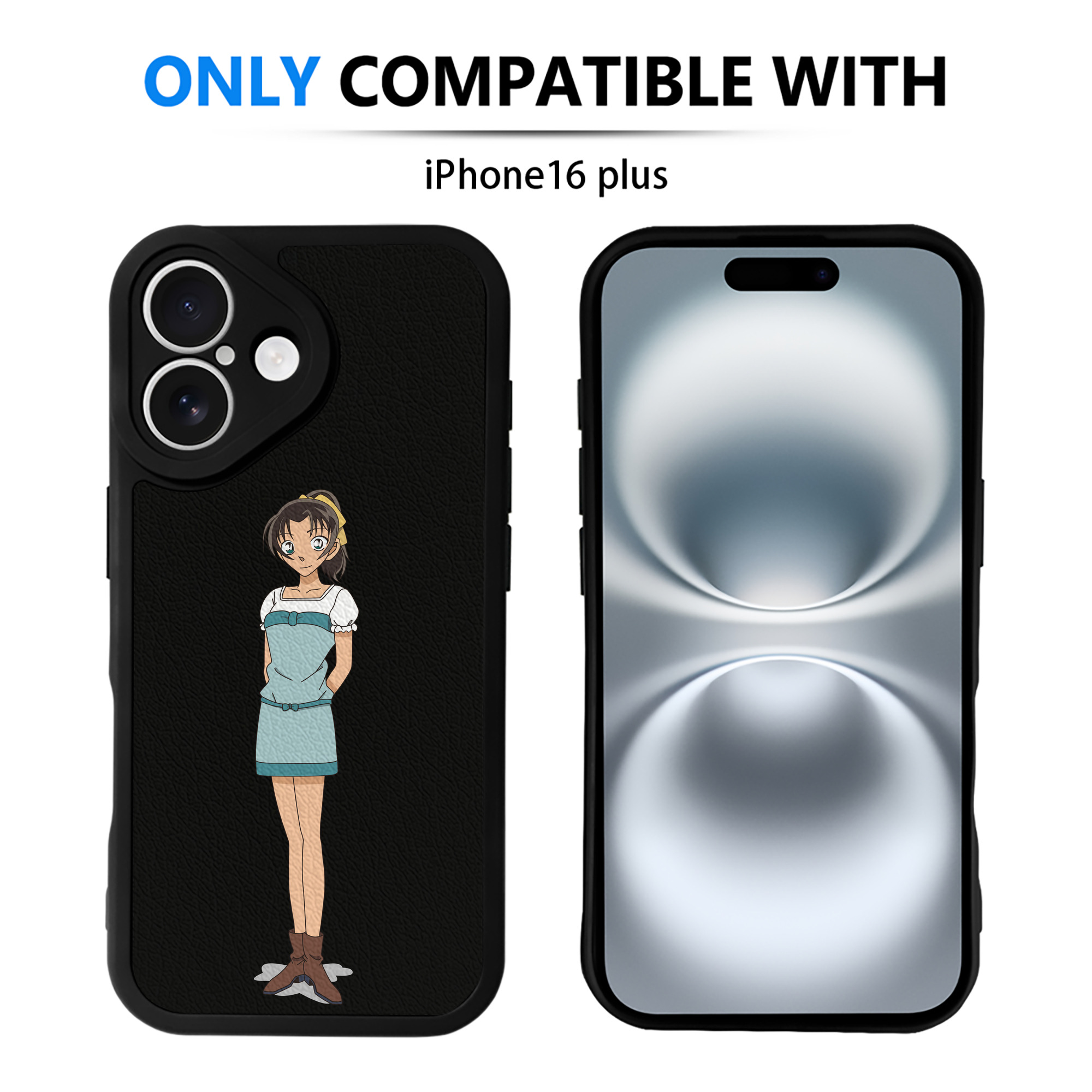 （画像用） 名探偵コナン Detective Conan 【iPhone 16シリーズ対応】シリコンスマホケース（レザー調） 材質：シリコン